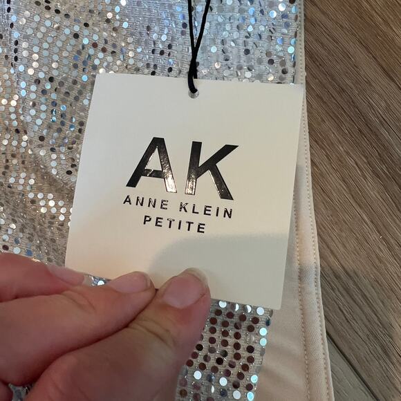 ANNE KLEIN Women's Petite Pull-On Wide-Leg Sparkle Pants Size PXXS - Picture 11 of 12